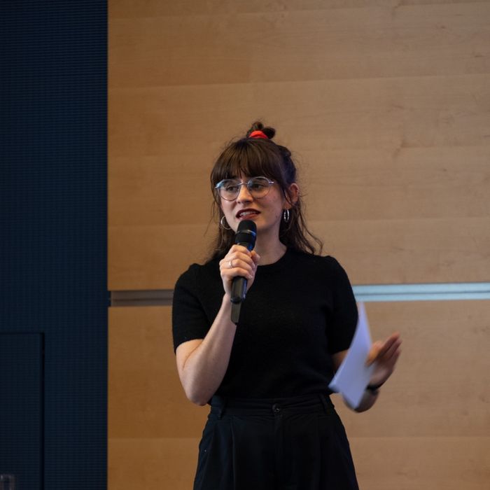 A speaker at WiDS Munich 2025
