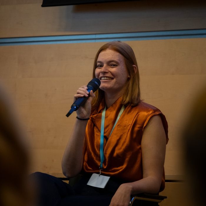 A speaker at WiDS Munich 2025